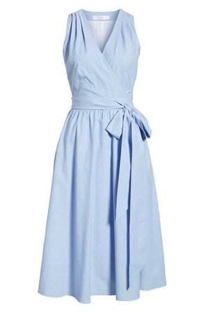 1901 Chambray Wrap Dress (Regular & Petite) | Nordstrom