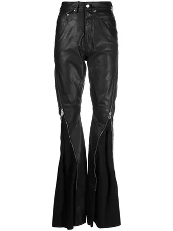 Rick Owens zip-detailed Flared Trousers - Farfetch