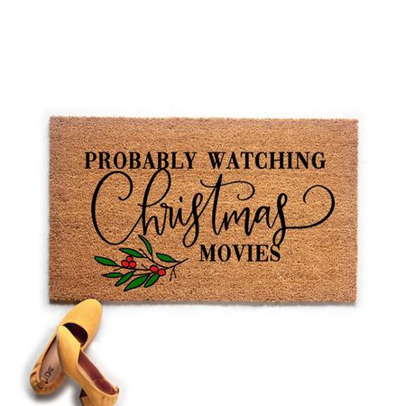 Probably Watching Christmas Movies Doormat Bloom Into | Etsy