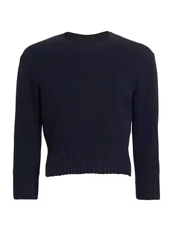 Shop Loulou Studio Mora Crop Cashmere Sweater | Saks Fifth Avenue