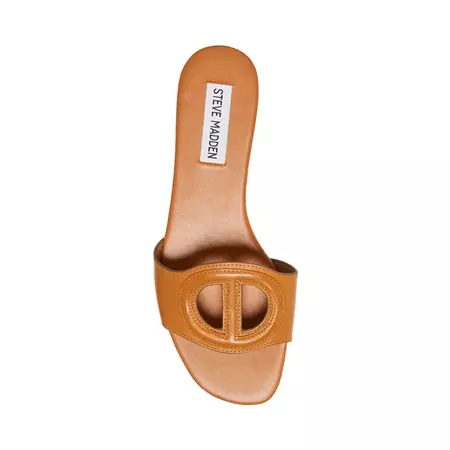 KYLAH Tan Leather Slide Sandal | Women's Sandals – Steve Madden