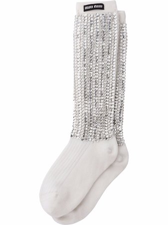 Miu Miu sequin-embellished calf-length Socks - Farfetch