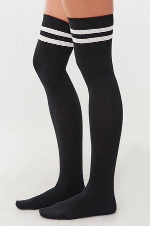 Varsity Striped Over-the-Knee Socks | Forever 21