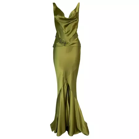 Vintage Dior Green Gown