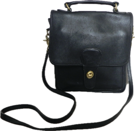 vintage coach willis black leather crossbody purse