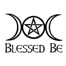 Blessed Be triple moon symbol Wicca Witfhcraft