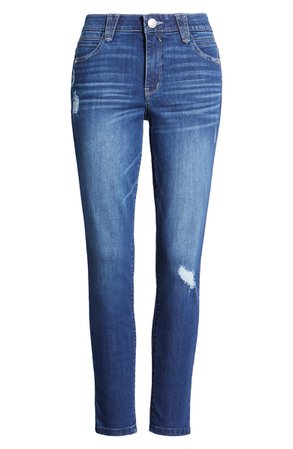 Wit & Wisdom Ab-Solution Distressed High Waist Ankle Jeans (Regular & Petite) (Nordstrom Exclusive) | Nordstrom
