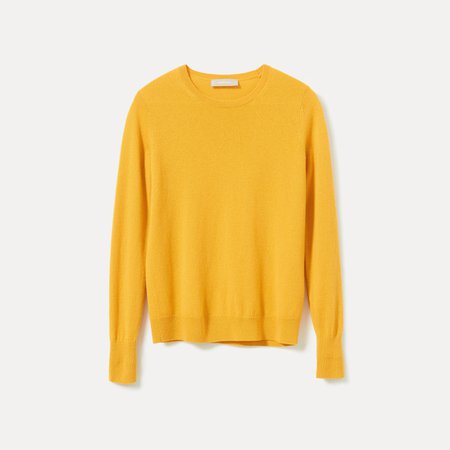 everlane yellow cashmere sweater