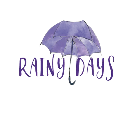 rainyday text umbrella rain Sticker by Judie