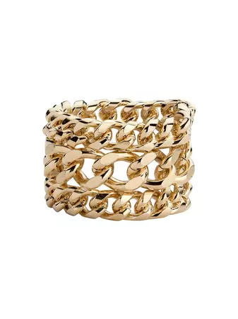 Shop Jennifer Fisher Dean 10K-Gold-Plated Triple-Band Ring | Saks Fifth Avenue