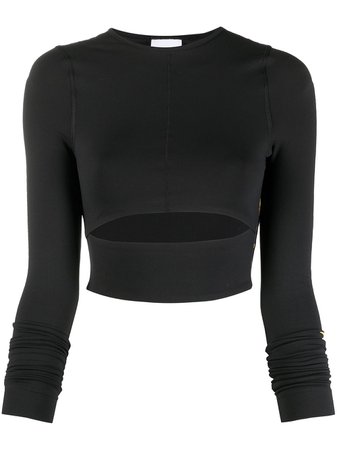 Shop black Reebok x Victoria Beckham VB long-sleeve crop top with Afterpay - Farfetch Australia