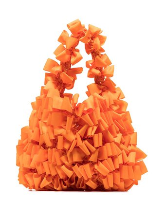 Shop orange Molly Goddard Avril ruffle shoulder bag with Express Delivery - Farfetch