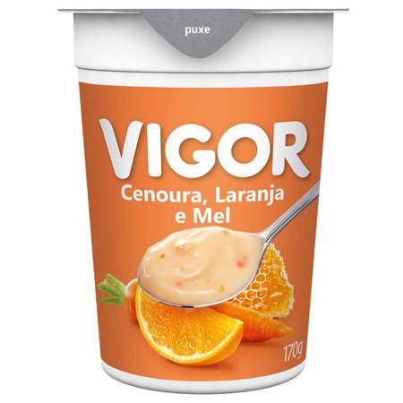 Iogurte Natural Sabor Laranja, Cenoura e Mel Vigor 170g - Mambo Delivery