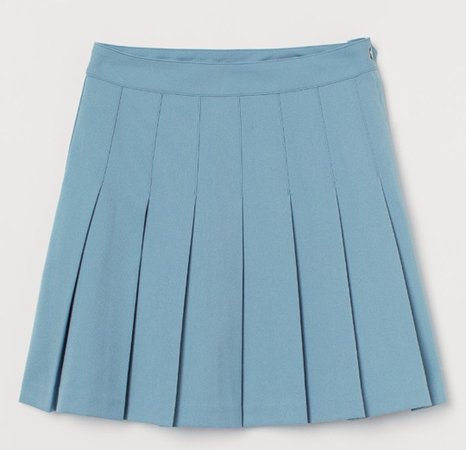 H&M pleaded skirt light blue
