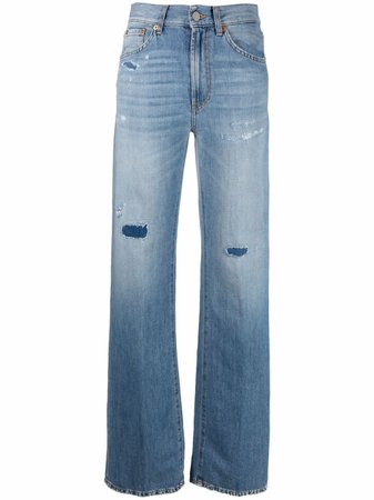 DONDUP distressed wide-leg jeans - FARFETCH