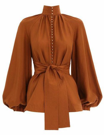 Rust orange blouse