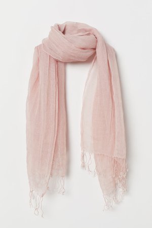 Льняной шарф - Светло-розовый - Женщины | H&M RU