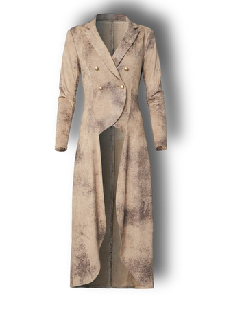 High-Low Faux-Suede Blazer coat