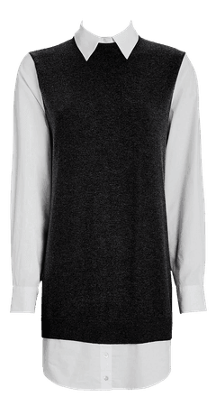 shirt with vest sweater dress png