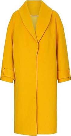 Marina Moscone Collective RTR Design Collective Yellow Cocoon Coat at Amazon Women’s Clothing store