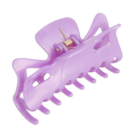 Women Bathroom Make Up Hair Clamp Clip Pin Claw Barrettes Purple 2pcs - Overstock - 18466993