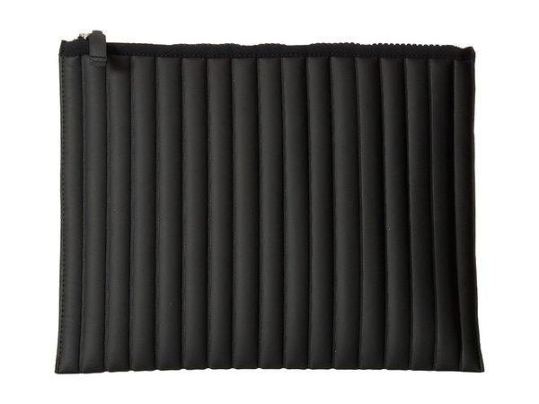 NO KA'OI - Striped Gummed Pouch (Black) Clutch Handbags