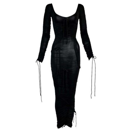 Dolce Gabbana 2003 Sex Collection Black dress For Sale at 1stDibs