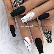 really long black and white nails - Google Search