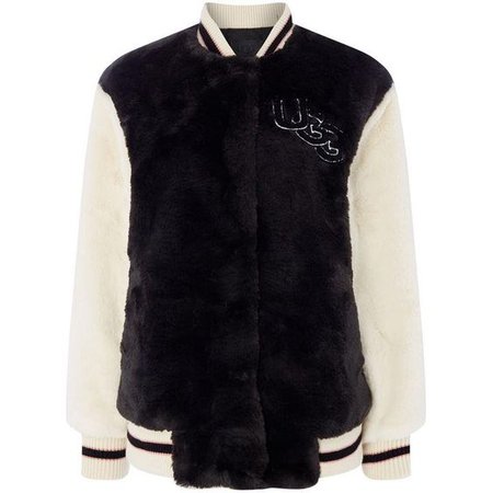 UGG Halie Faux Fur Varsity Jacket
