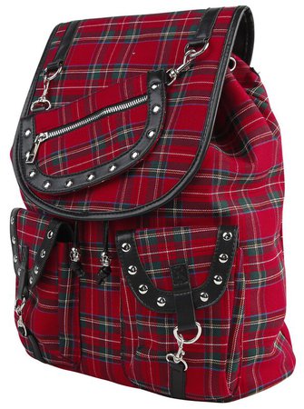 Red Tartan Backpack | Banned Backpack | EMP