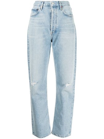 AGOLDE high-rise straigh-leg jeans