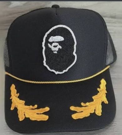 Black & Gold Bape Trucker Hat