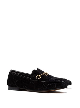 Gucci Jordaan Gg Velvet Loafers | Farfetch.com
