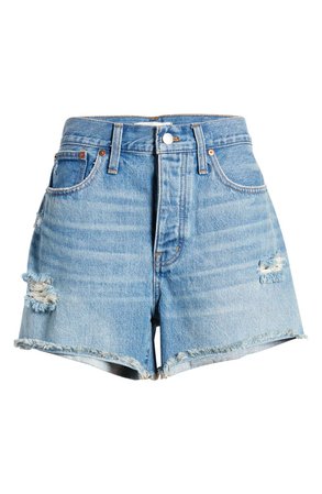 Madewell Curvy Relaxed Ripped Shorts (Homecrest Wash) | Nordstrom