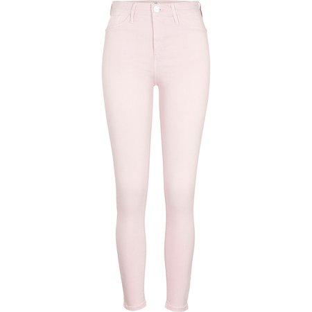 Pink Molly mid rise skinny jean | River Island