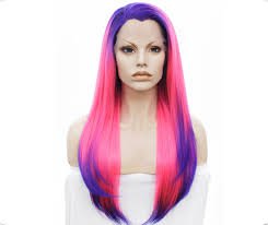 Cosplay Head - Storenvy 24" Purple/Hot Pink Lace Front Wig from Cosplay Head