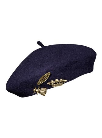 black blue-ish beret