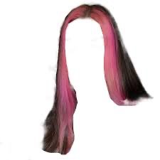 Black Pink Highlited Hair