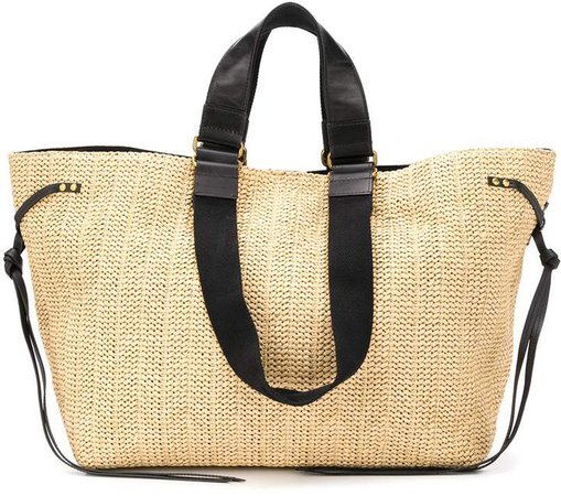 magnetic fastening straw tote
