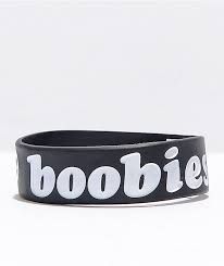 i heart boobies bracelet black and white - Google Search