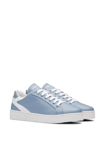Prada Two Tone Low-Top Sneakers 1E126MF0053L8Z Blue | Farfetch