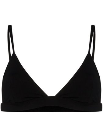 Beth Richards Scrunchie Bikini Top BR17302 Black | Farfetch