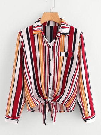 Shein striped blouse