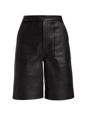 Khaite Theresa Leather Shorts