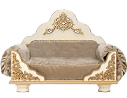 gold tone dog bed