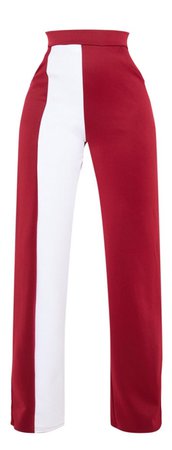 Pretty Little Thing  Red And White Pants