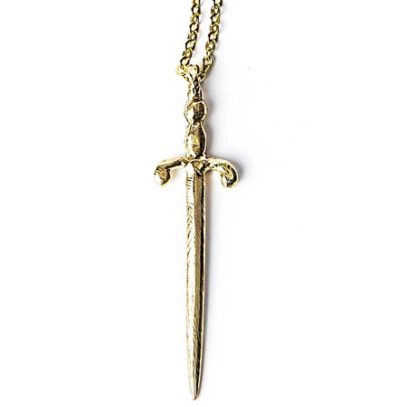 gold sword necklace