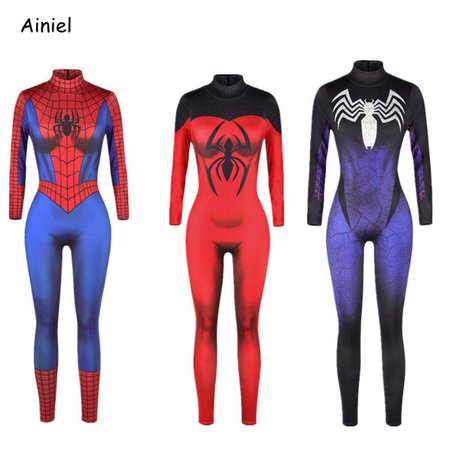 Ainiel Homecoming Spiderman Cosplay Costume Venom Bodysuit Iron Spider man Jumpsuit Avengers: Infinity War Halloween For Woman-in Movie & TV costumes from Novelty & Special Use on Aliexpress.com | Alibaba Group