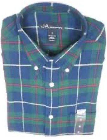 green and blue flannel