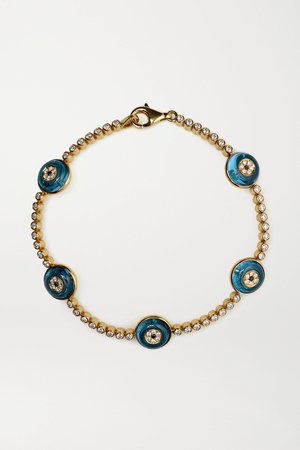 Gold 18-karat gold, topaz and diamond bracelet | Lorraine Schwartz | NET-A-PORTER